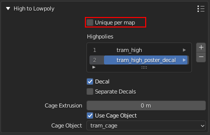 Unique per map