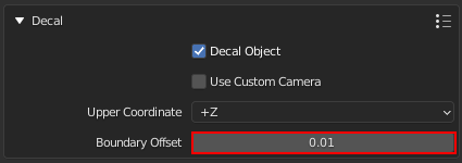 Boundary offset