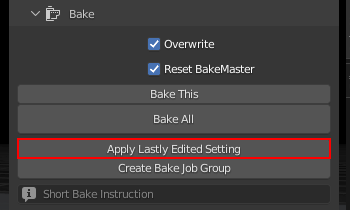 Apply Lastly Edited Setting