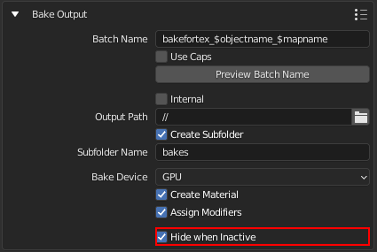 Hide when inactive