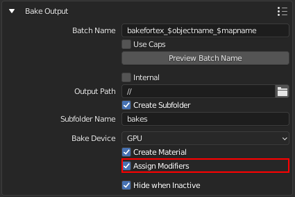 Assign modifiers