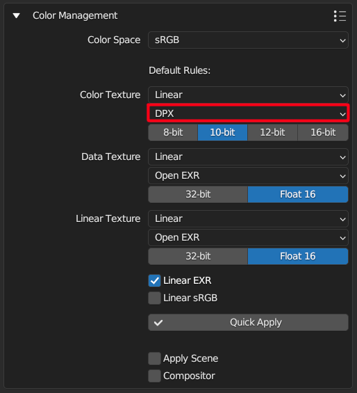Color Texture File Format