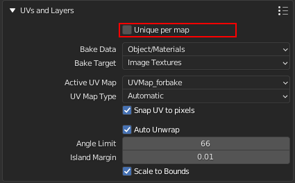 Unique per map