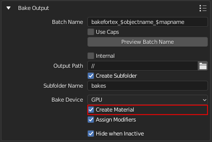 Create material