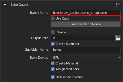Use caps