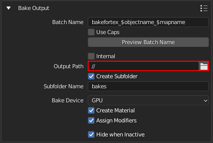 Output filepath