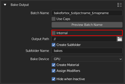 Save internally