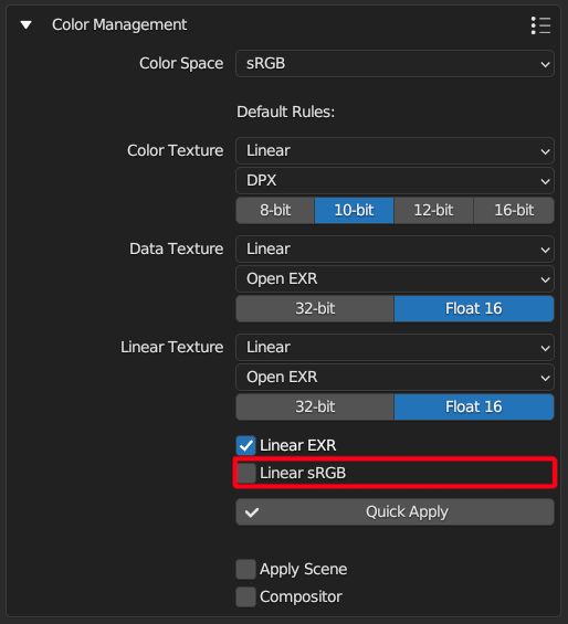 Linear sRGB