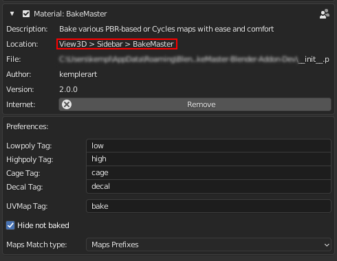 Addon Location