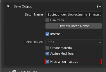 Hide when inactive