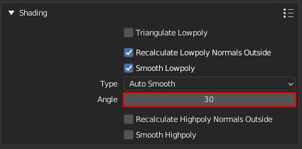 Lowpoly auto smooth angle